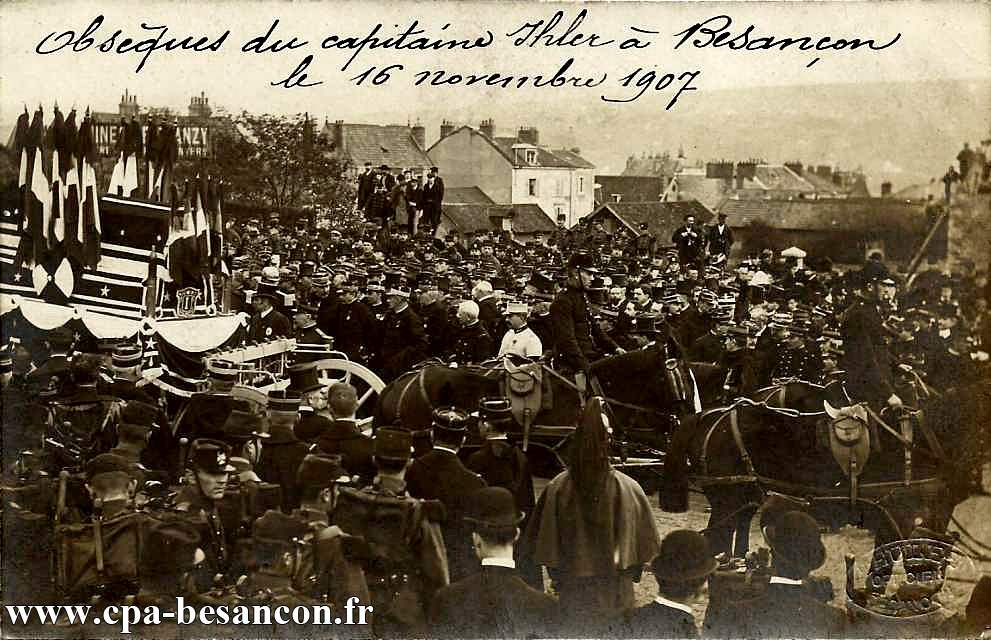 Obsèques du capitaine Ihler à Besançon le 16 novembre 1907